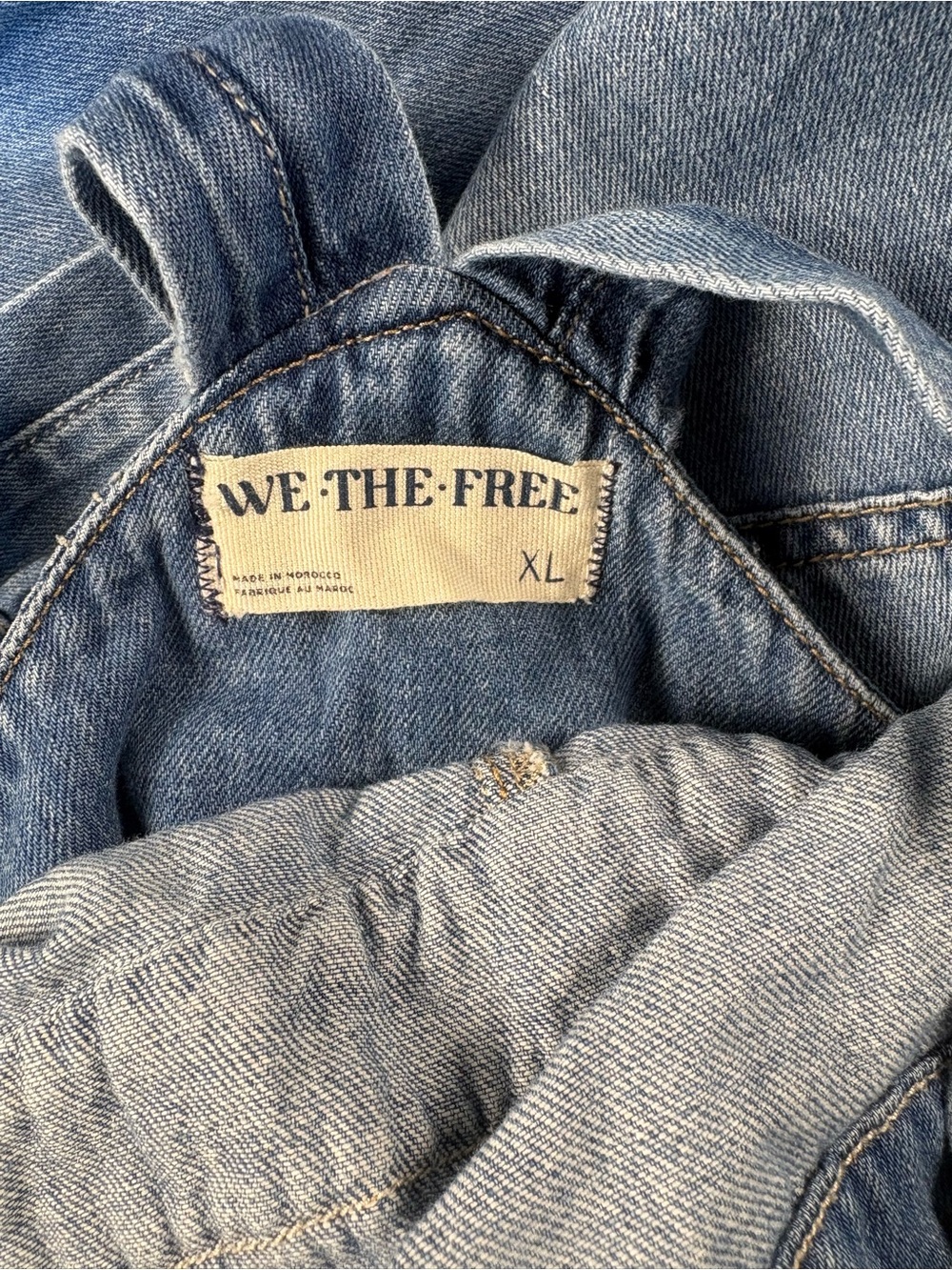 Free People Light Blue Relaxed Denim Overalls - Picture 10 of 10